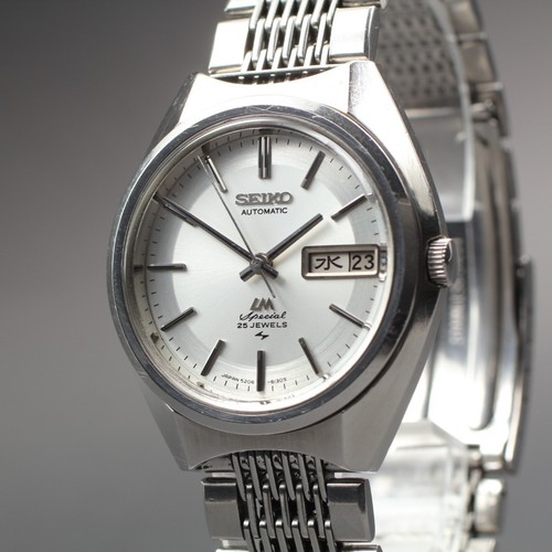 [NEAR MINT] Vintage SEIKO Lord Matic 5206-6110 Silver Dial 35mm AT Watch JP U749