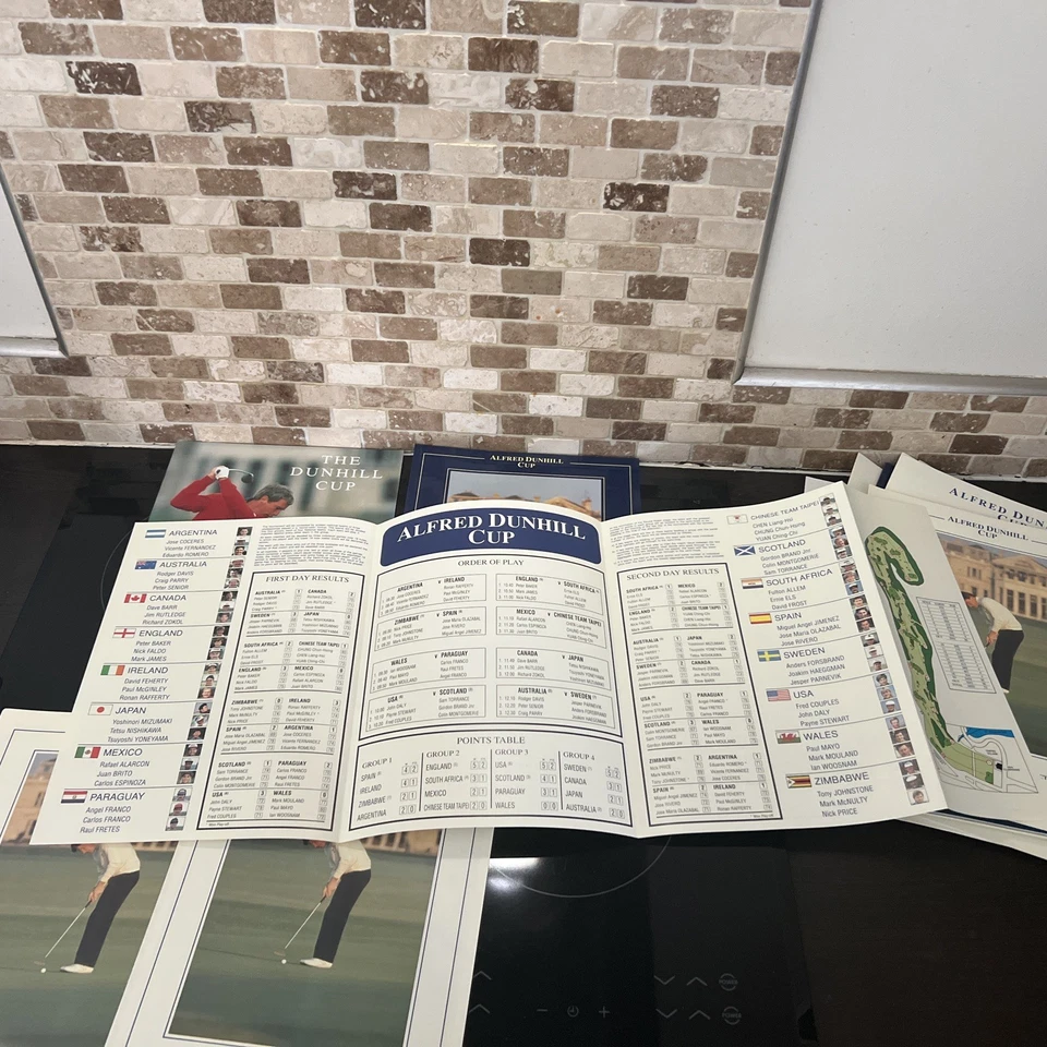 JOBLOT COLLECTION OF ALFRED DUNHILL CUP GOLF PROGRAMMES/DRAWSHEETS 1990-1995 - Image 3 of 4