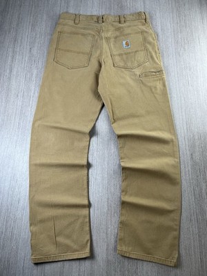 Carhartt 102517 Rugged Flex Rigby Relaxed Fit Canvas Arbeitshose 32x32 Beige
