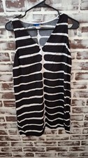 Marimekko Target Medium Sleeveless Dress Black White Monochrome Mod