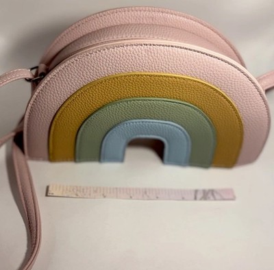 Molo Rainbow Bag Multi Pastel Girls Rainbow Crossbody Purse Pink 7S23V104
