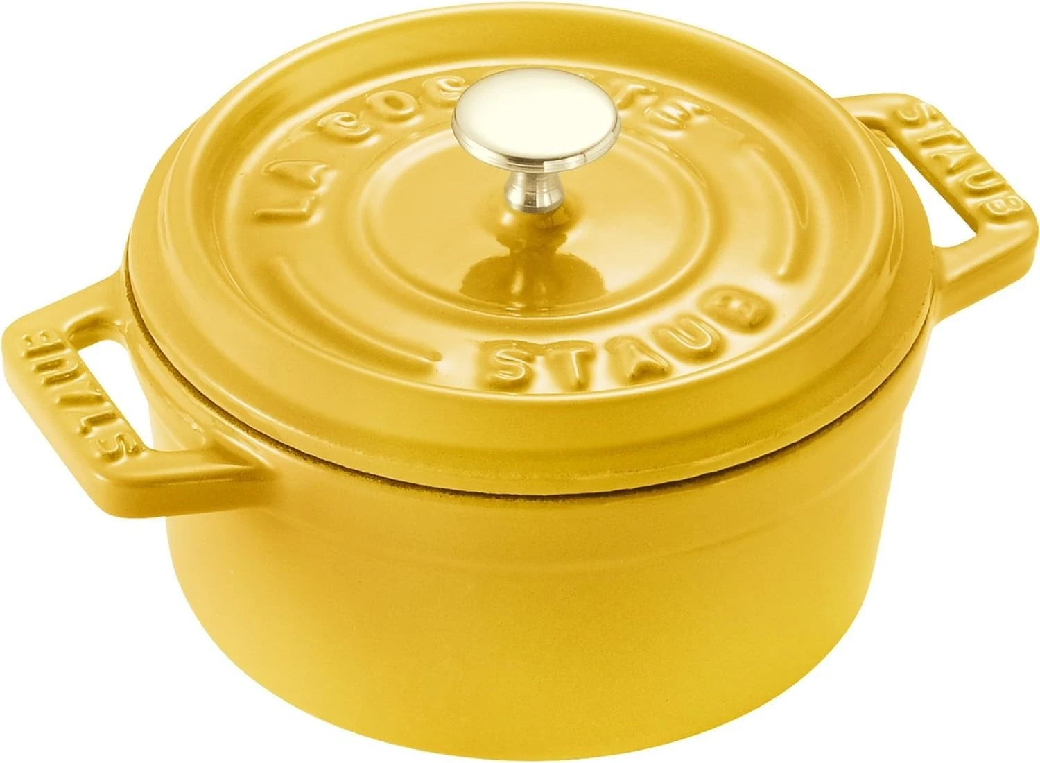 staub "Mini Pico Cocotte Round Citron 10cm" Small Hand Cast Enamel Pot