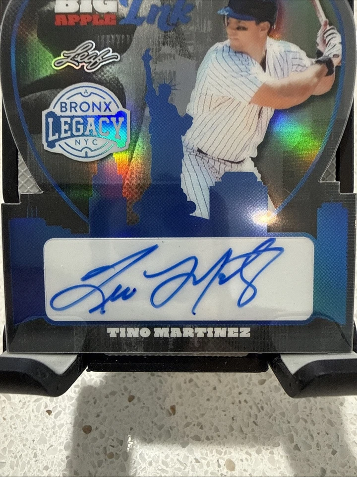 2025 Leaf Bronx Legacy Big Apple чернила Tino Martinez Auto 7/8!! New York Yankees - Изображение 2 из 4