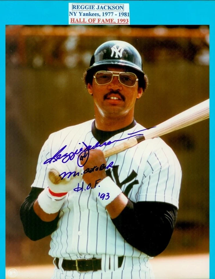 123, Reggie Jackson HOF, Original Autograph, 8x10 Photo, NY Yankees, Mr. October - Image 2 of 4