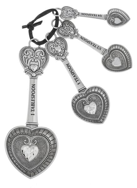 WBOT Vintage look Hearts Measuring Spoon set 4 pc Ganz ER48885 wedding heart
Opens in a new window o