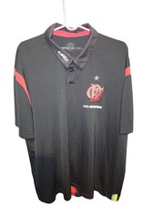 Camiseta polo de fútbol manga corta CR Flamengo Olympikus para hombre XL negra roja