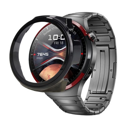 Schutzhülle mit Glas für Huawei Watch 4 Pro Space Edition Bizon Cover Schwarz