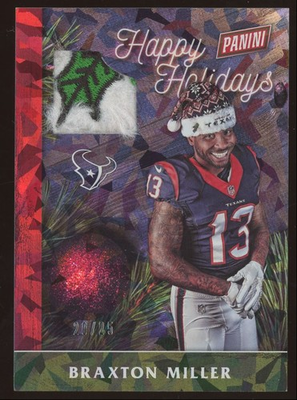 #ad Braxton Miller #19 2016 Panini Black Friday Happy Holidays Cracked Ice Patch 25 $14.99