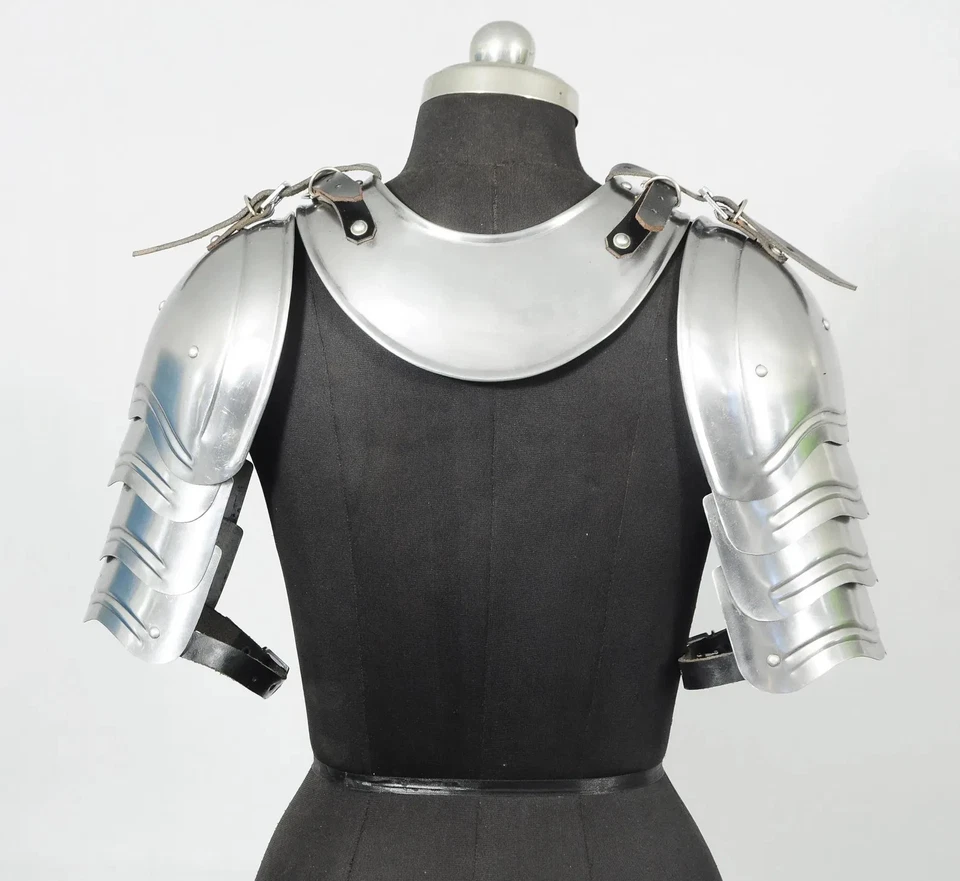 Mujer Armadura Medieval Hecha a Mano Caballeros de Acero con Protector de Cuello LARP Juegos con disfraces Foto 3 de 4