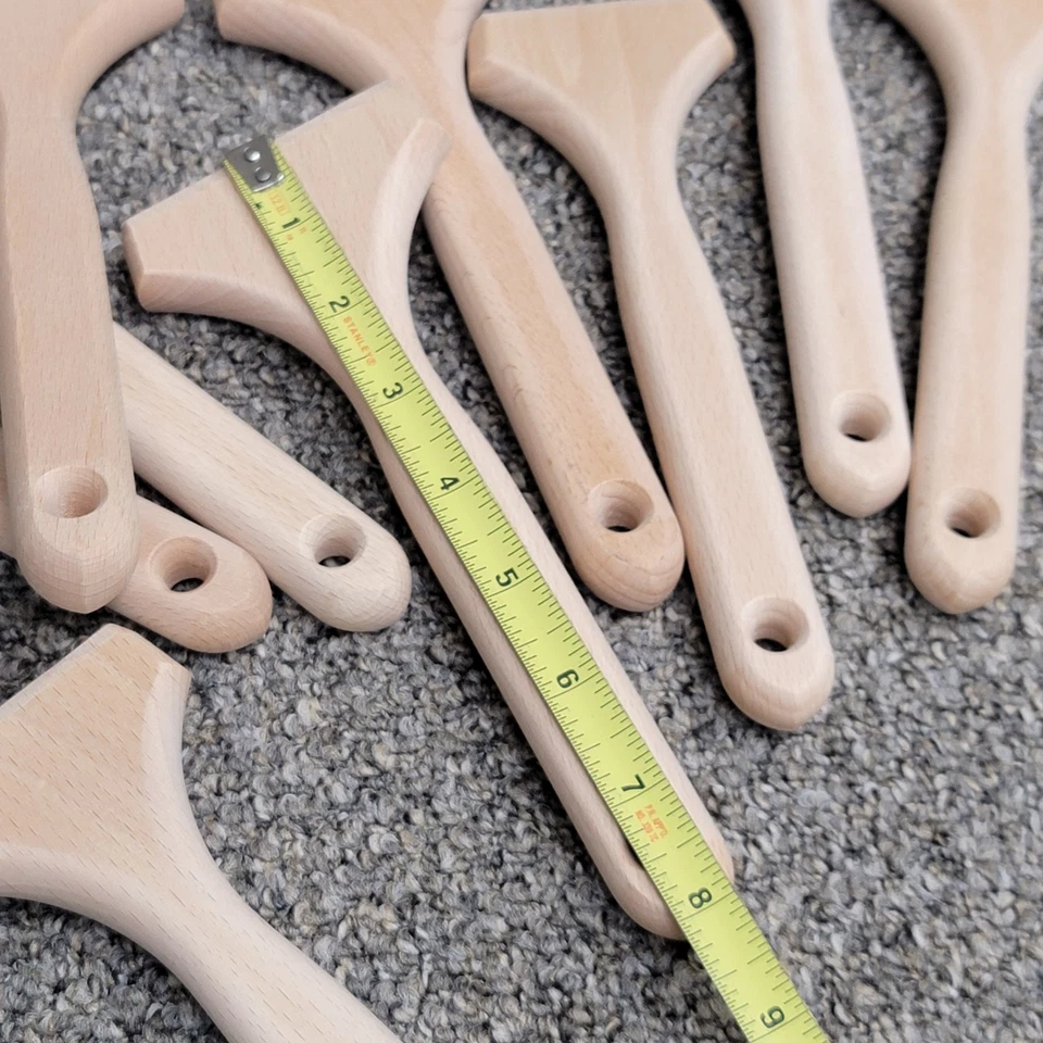 Lot Of 10 Hardwood Parts Handles / Scraps Paintbrush Seconds Arts/Crafts - Image 3 of 4