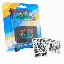 WiFi QR Code Rickroll Prank Funny Office Geek Novelty Gag Gift - Not For Kids