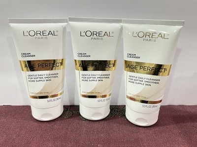 L'Oreal Paris Age Perfect Gentle Daily Cream Cleanser Mature Skin Loreal 3 Pack