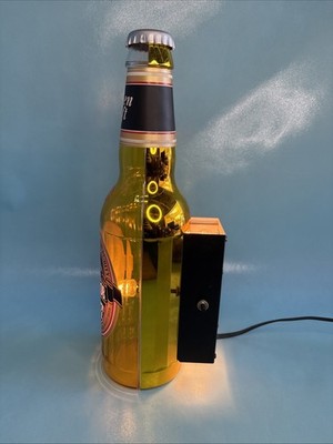 Vintage 90s Michelob Golden Draft Light Up Beer Bottle Lamp - Man