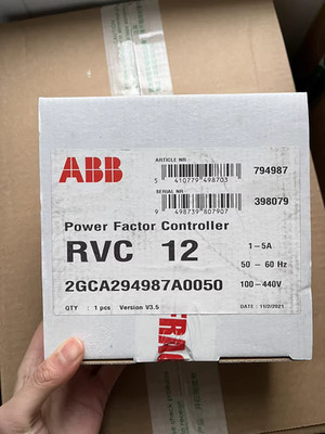 One ABB RVT-12 RVT12 Power Factor Controller New FedEx or DHL or UPS
