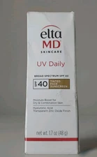 EltaMD UV Daily SPF 40 Broad-Spectrum Tinted Face Sunscreen 1.7 Oz/48 g NIB