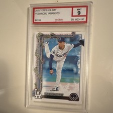 Topps 2025 Holiday Yoshinobu Yamamoto #H159 Dodgers Iconic Grading Co Mint 9