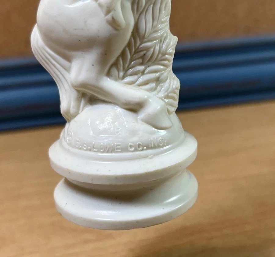 "Pieza de repuesto de ajedrez vintage Anri ES Lowe caballero blanco 4"" peso aproximado" Foto 3 de 4