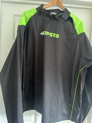 Kipsta wasserdichte Fußball Regenjacke XXXL schwarz grün Kapuzenpullover (bg6)