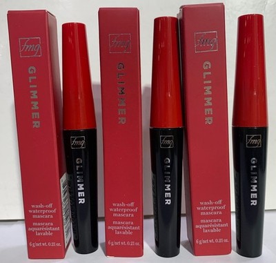 Avon fmg Glimmer WASH OFF WATERPROOF Mascara BLACK New in Box (Pack of 3)