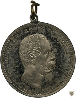 DEUTSCHES REICH Medaille 1889 Wilhelm II. Besuch des italienischen Königs Umbe