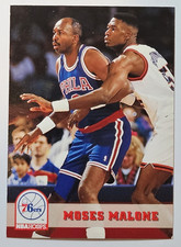 1993-94 NBA Hoops Basketball Card #389 Moses Malone