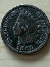 1891 Indian Head Cent Penny