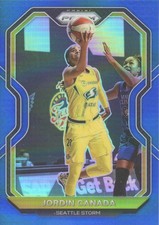 2021 Panini Prizm WNBA Basketball Prizms Blue #24 Jordin Canada 51/149