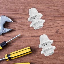 2pcs E14 Full Thread Plastic Lamp Bulb Socket Holder For Table Floor Light