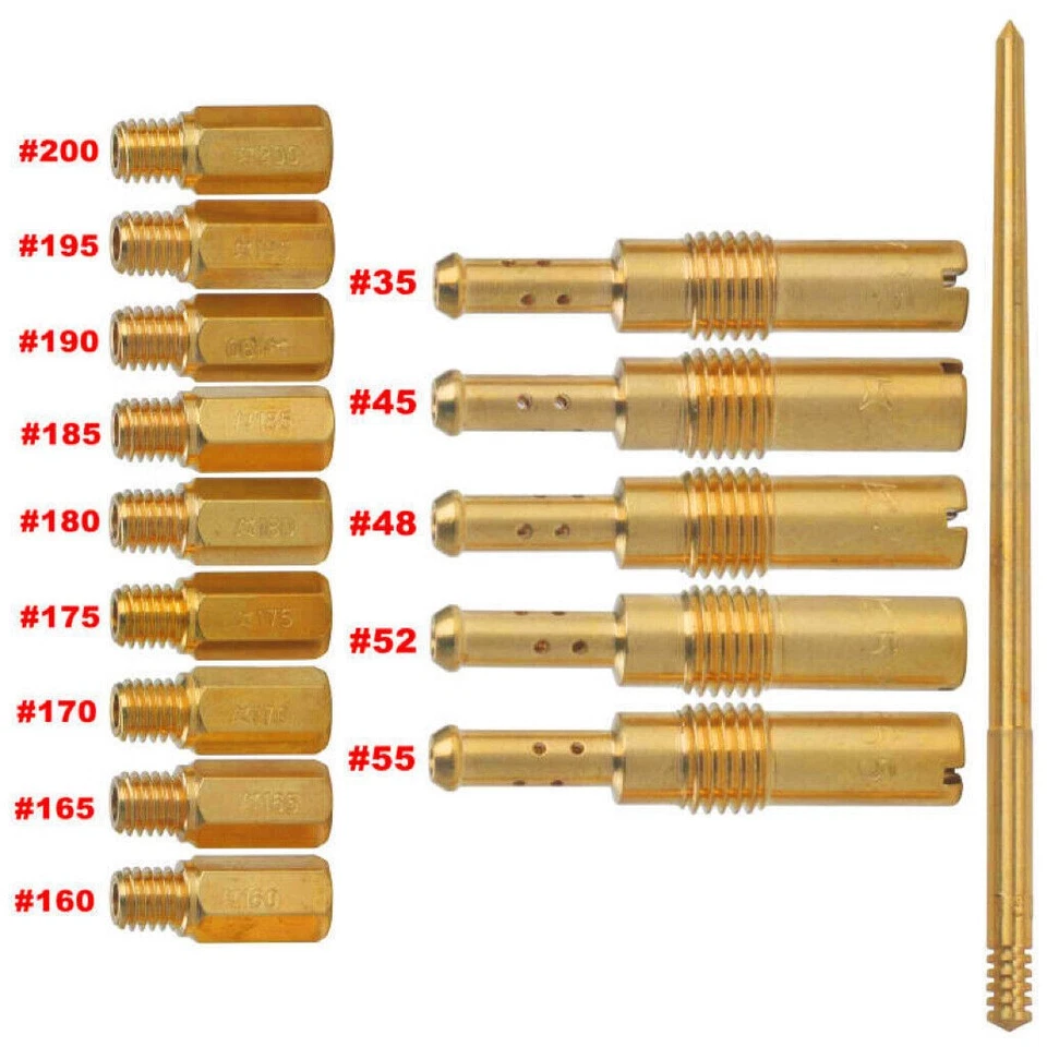 Kit de 15 agujas de carburador piloto de chorro principal/jet lento para Keihin FCR PWK OKO CVK PWM Foto 2 de 4