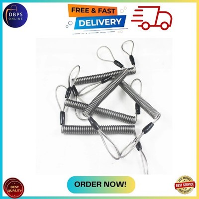 YYST 5 X Stainless Steel DIY Coil Lanyard Spring Lanyard Tool Lanyard Coil