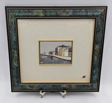 Brumal High Relief 925 Sterling Silver Wall Art - Italy 3-D Framed Picture - VTG