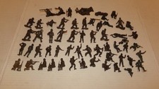56 World War 2 American Toy Soldiers Hard Plastic WW2 Military Figures Mixed Lot