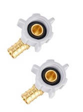2 PCS 1/2 Inch Pex x 1/2 Inch Female NPT Swivel Elbow Brass Crimp ASTM F1807