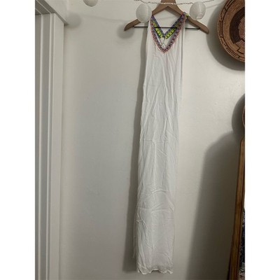 PilyQ Women's XS Multicolor Sleeveless V-Neck Summer Dress Cover-Up Casual