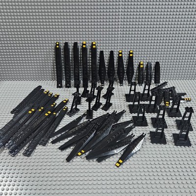 68 pc LEGO Black Aviation & Plane Heli - Rotor Blades 62743 Girders 2680 Wing