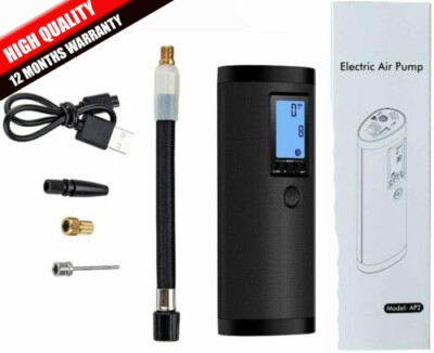 WIEDERAUFLADBARE LUFT KOMPRESSOR PUMPE KABELLOSE TASCHENLAMPE und POWERBANK für PKW BRANDNEU