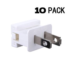 10-PACK : White SPT-2 Male Plug SPT-1 Gilbert Plug Vampire Plug Quick Plug 10x