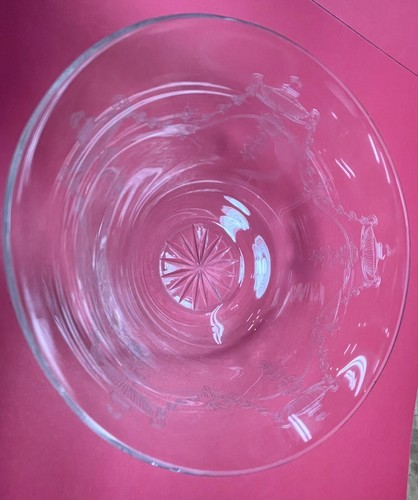 Antique Tiffin Glass Company Virginia # 14184 Crystal Finger Bowl Set of 2 Rare - Foto 6 di 10