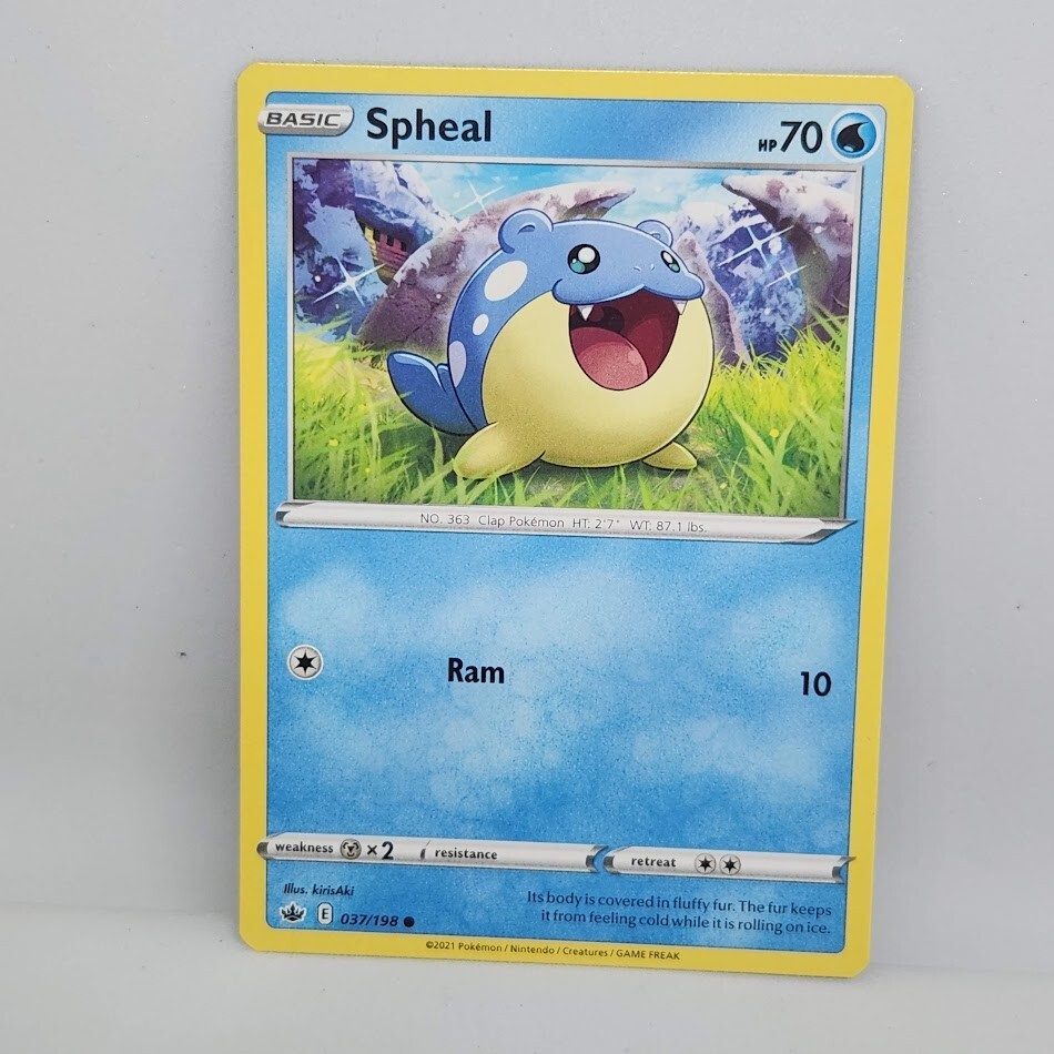 Pokemon Spheal 37/198 Chilling Reign Common Basic Water TCG Card