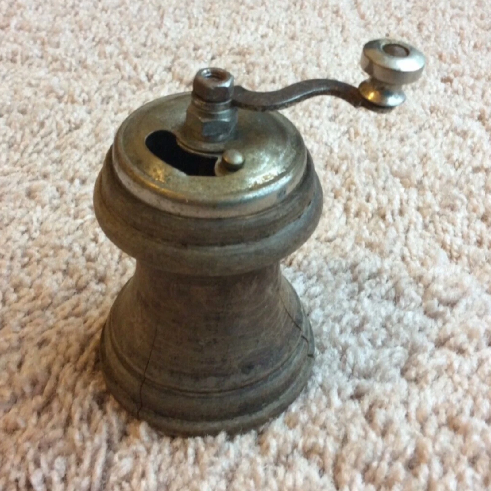Vintage Antique Pepper Spice Mill Wood Wooden Small Kitchen