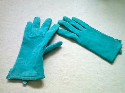 DAMEN WILD LEDER-CASHMERE HANDSCHUHE - MINT - GR. 8 by FABIANI