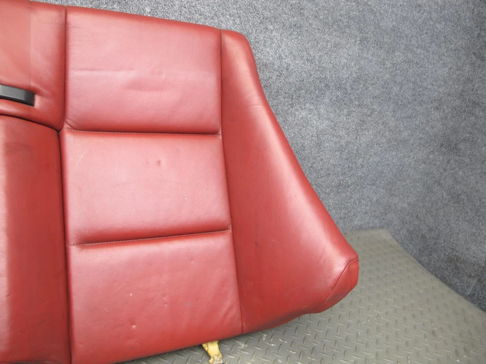 BMW E46 M3 2001-2006 CONVERTIBLE ASIENTO TRASERO SUPERIOR CUERO COJÍN ROJO Foto 4 de 4