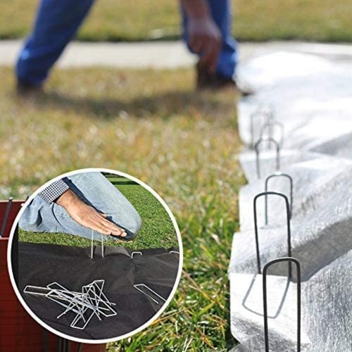 6" Galvanized Sod Staples 100/200/500/1000 Pack Landscape Staples Garden Stakes - Picture 16 of 26