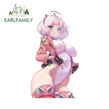 EARLFAMILY 5.1" Elphelt Valentine Cute Pink Style Car Sticker Eye-catching Decal