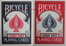 Bicycle League Back Playing Cards 2 Deck Set Blue & Red– Pre Trade Mark - SEALED