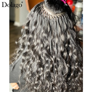 Body Wave Microlinks Human Hair Extensions Natural Black Bundles Brazilian Hair Najnowszy produkt tani