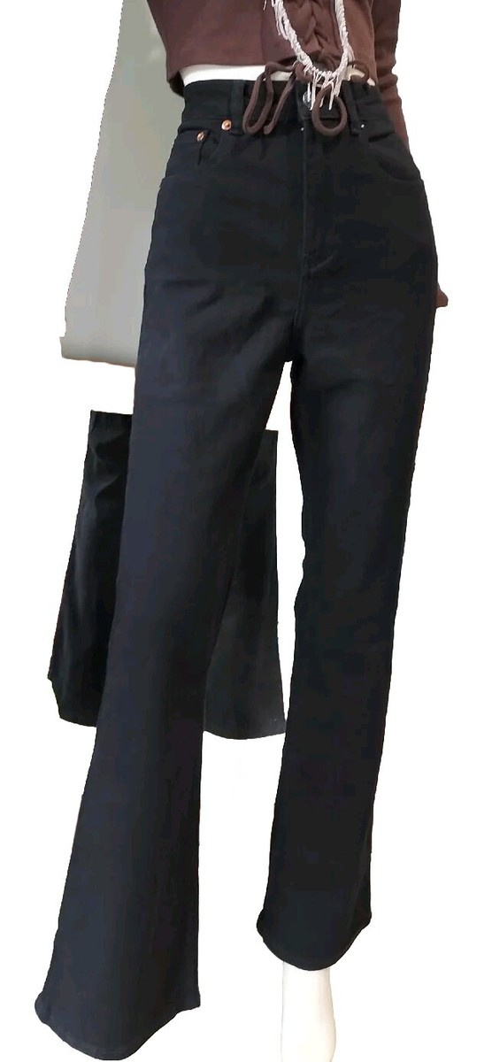 Motel Rocks Black Fit Flare Leg Jeans Size M/UK/33W Long 🆕 Quick  Dispatch!