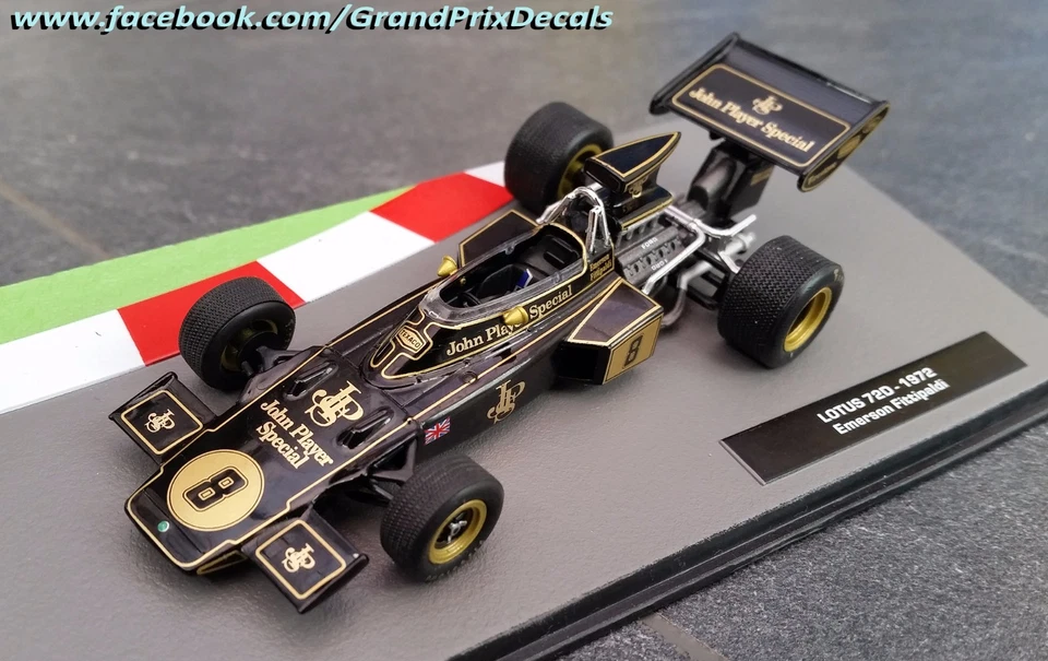 Collezione F1 LOTUS 72D John Player Special 1972 acquascivolo DECALCOMANIE 1:43 - Immagine 3 di 4