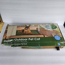 Indoor/Outdoor Elevated Raised Dog Bed Large Dogs Camping Pet Bed Green 130lbs 