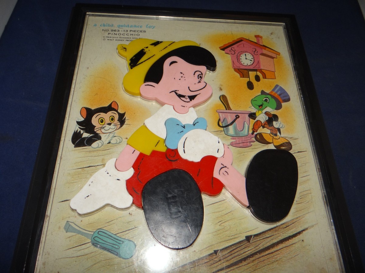 Vintage 1964 Child Guidance Toy 13 Piece No. 963 PINOCCHIO Kids